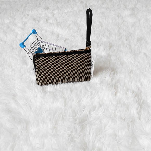 Coach Legacy Jacquard Corner Zip Wristlet - Picture 10 of 11